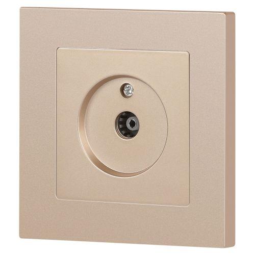 Розетка телевизионная одиночная TV СП Accent 6-301-04 IP20 шампань Intro Б0063609