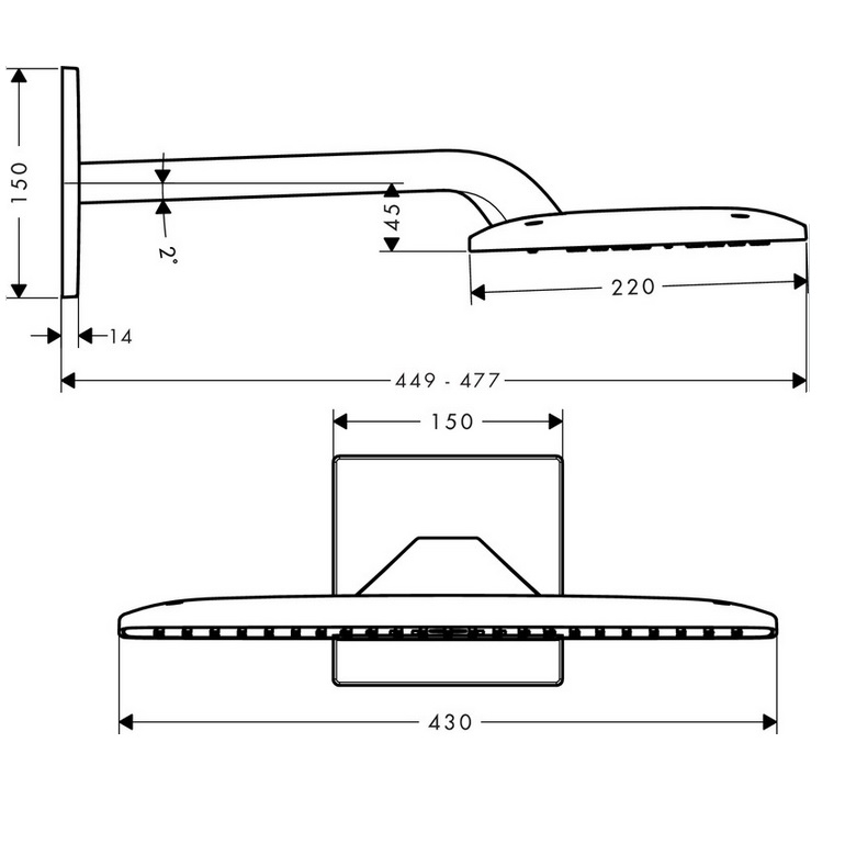 Верхний душ Hansgrohe Raindance E 27373000