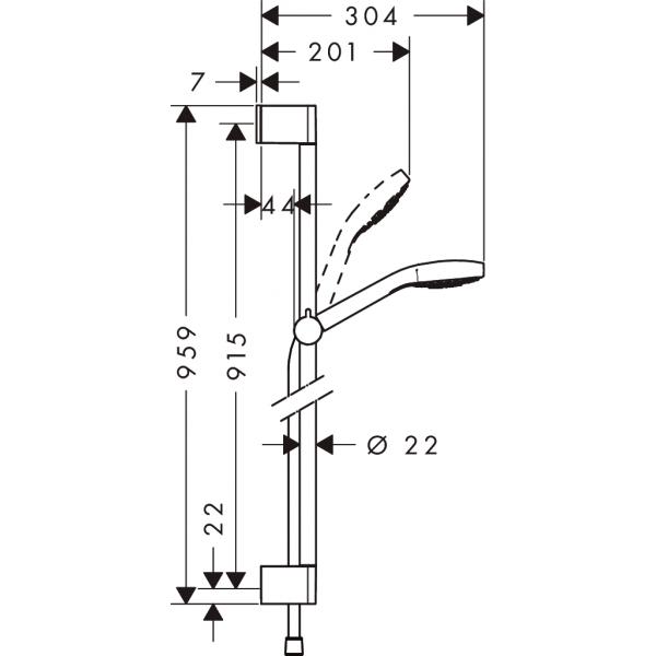 Душевой гарнитур Hansgrohe Croma Select S Vario 26572400