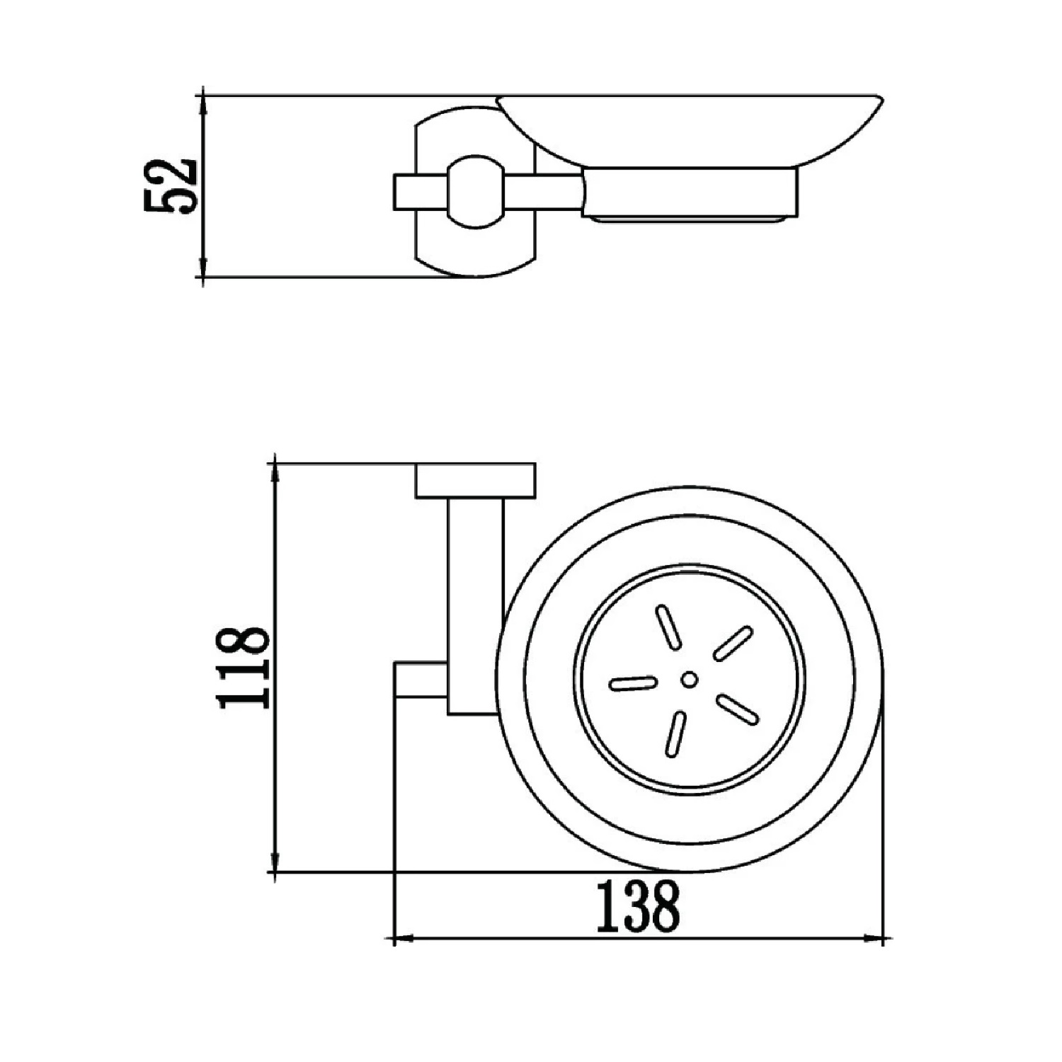 Мыльница Savol S-009959, хром