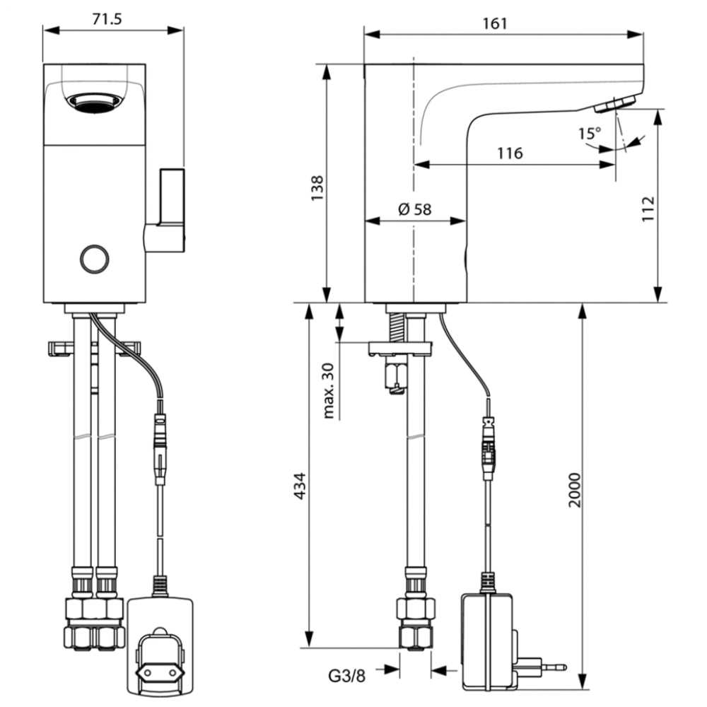 A6146AA Смеситель для раковины Ideal Standard CERAPLUS