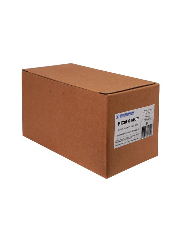 Выключатель кнопочный ВК30-01/R/P 1НЗ цилиндр d30мм IP65 красн. Электротехник ET859210