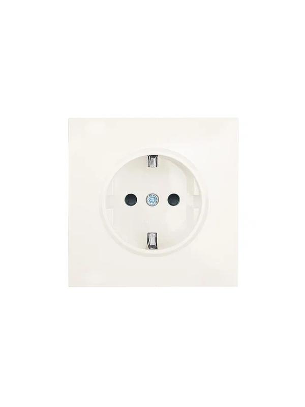 Розетка 1-мест. с защитн.шторк. СП ZIMA IP20 16А ПБТ безвинт. зажим слон. кость LEZARD 704-9088-124BQC