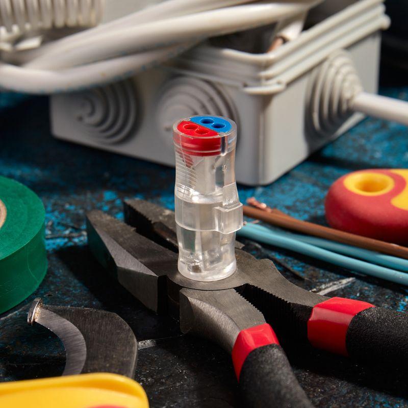 Экспресс-Клемма СМК 2273-2x2R проходная разъемная 2 полюса 2х2-проводная 0.5-2.5кв.мм (уп.50шт) Rexant 07-5243