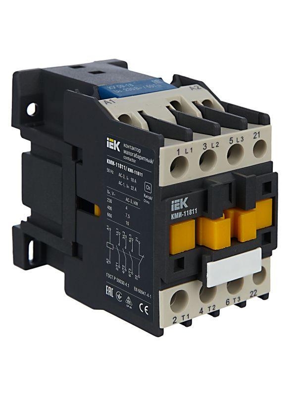 Контактор КМИ-11811 18А 230В/АС3 1НЗ KARAT IEK KKM11-018-230-01