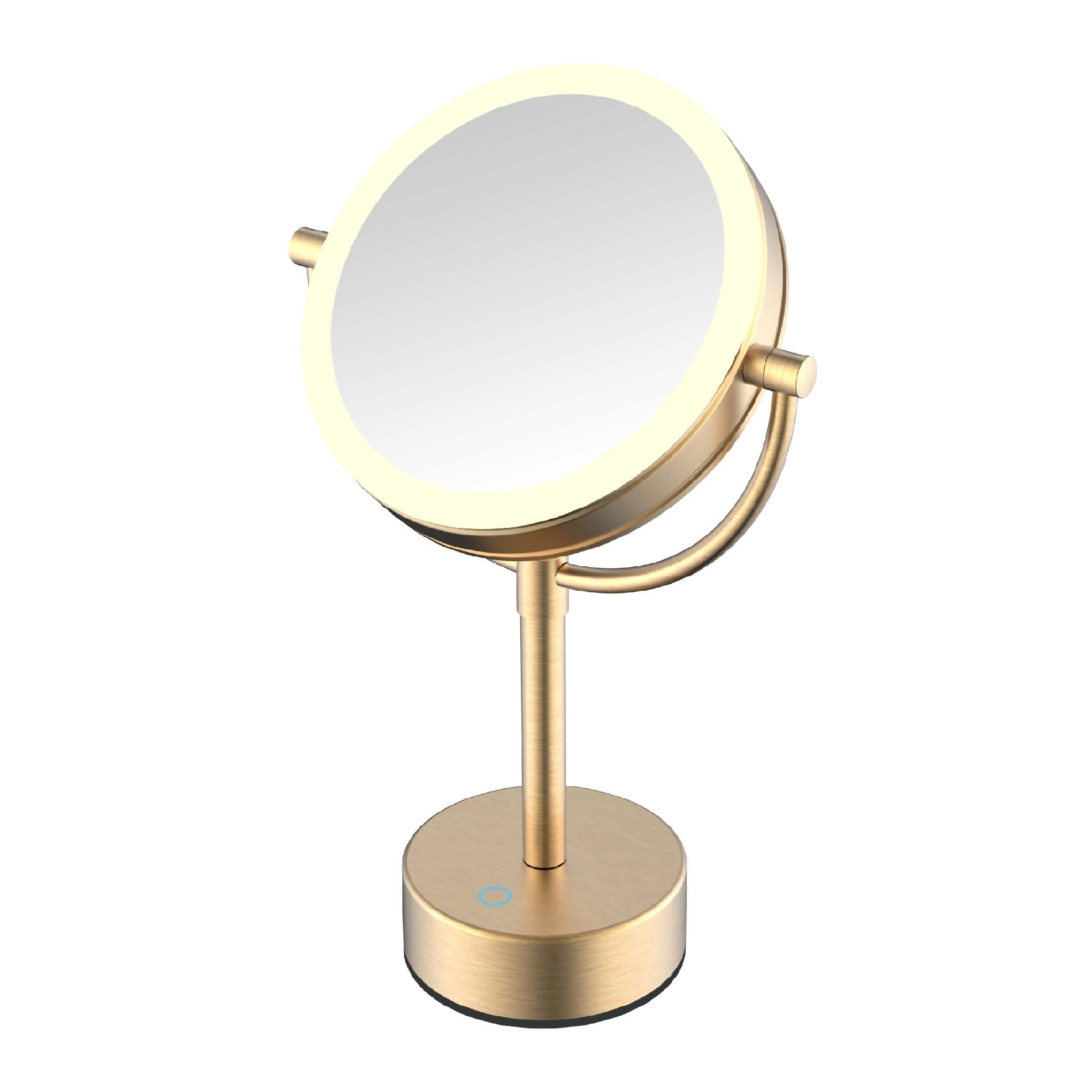 Зеркало косметическое с подсветкой JAVA S-M221LB, матовое золото