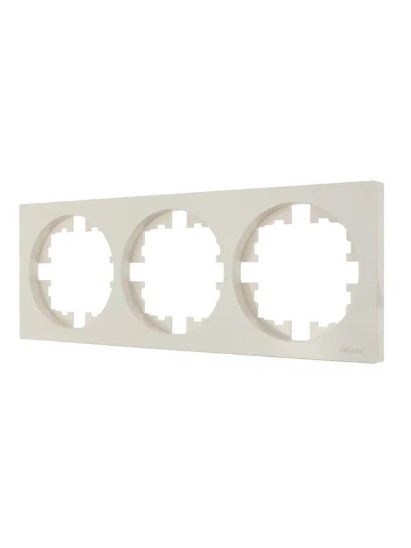 Рамка 3-м OSEN горизонт. квадрат сл. кость LEZARD 743-9000-148