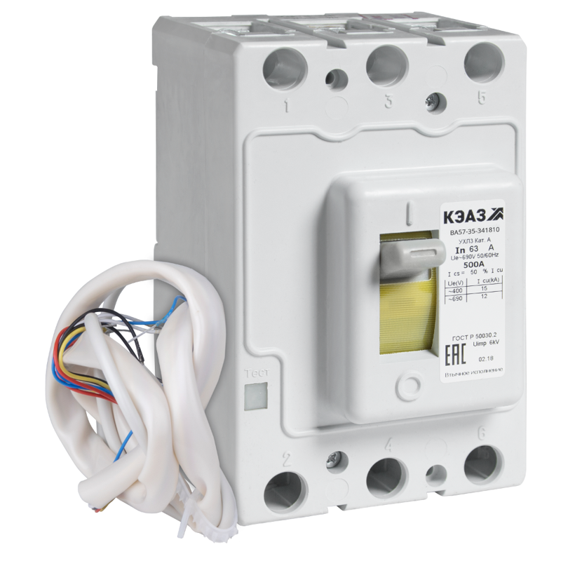 Выключатель автоматический 250А 1250Im ВА57-35-344610 УХЛ3 690В AC (Втычной без панели) КЭАЗ 394568
