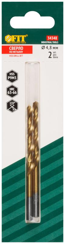 Сверло HSS по металлу титановое покрытие в блист. 48мм (уп.2шт) FIT 34348