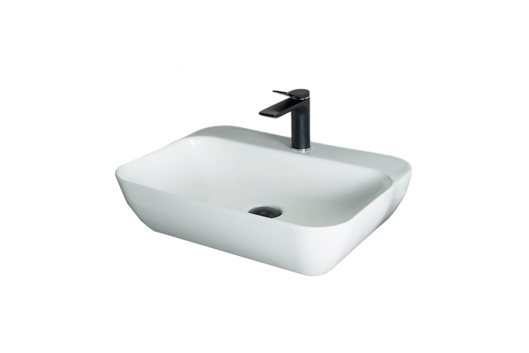 Раковина Gid N9047 51184 накладная белая 55x42x15