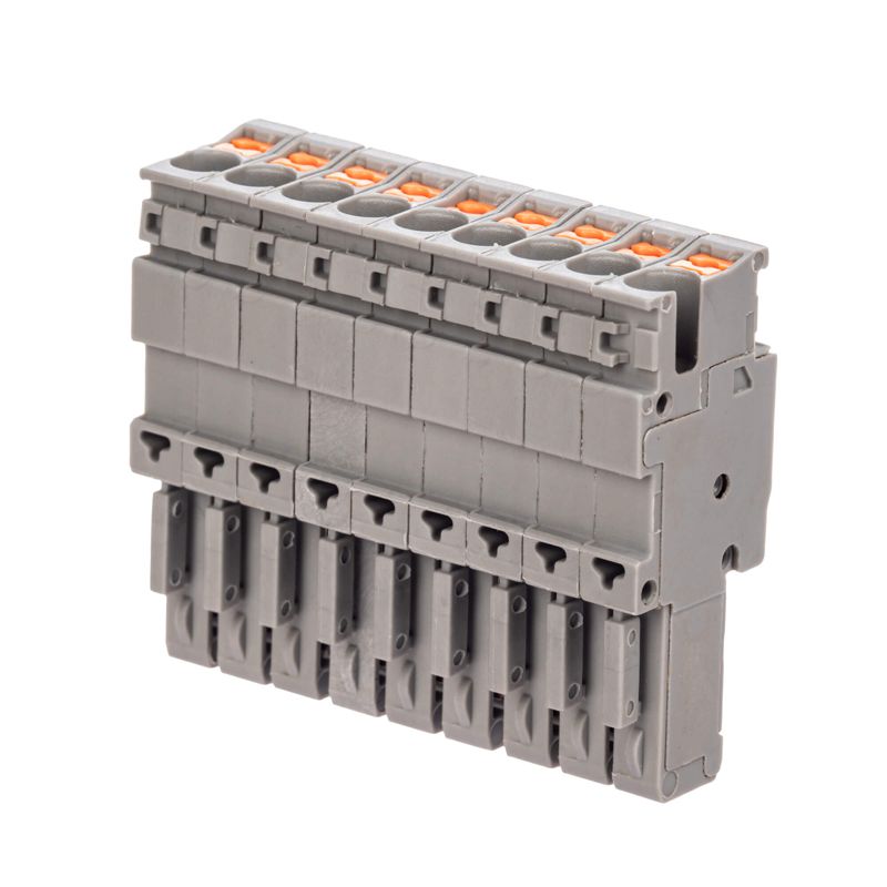 Штекер зажим push-in 9 точек подключения 2.5кв.мм сер. DKC VPR-P-2.5-9