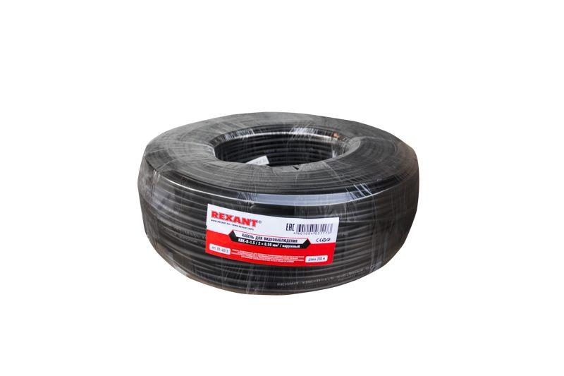 Кабель КВК-П-1.5+2х0.5 наруж.Ч бухта (м) REXANT 01-4013