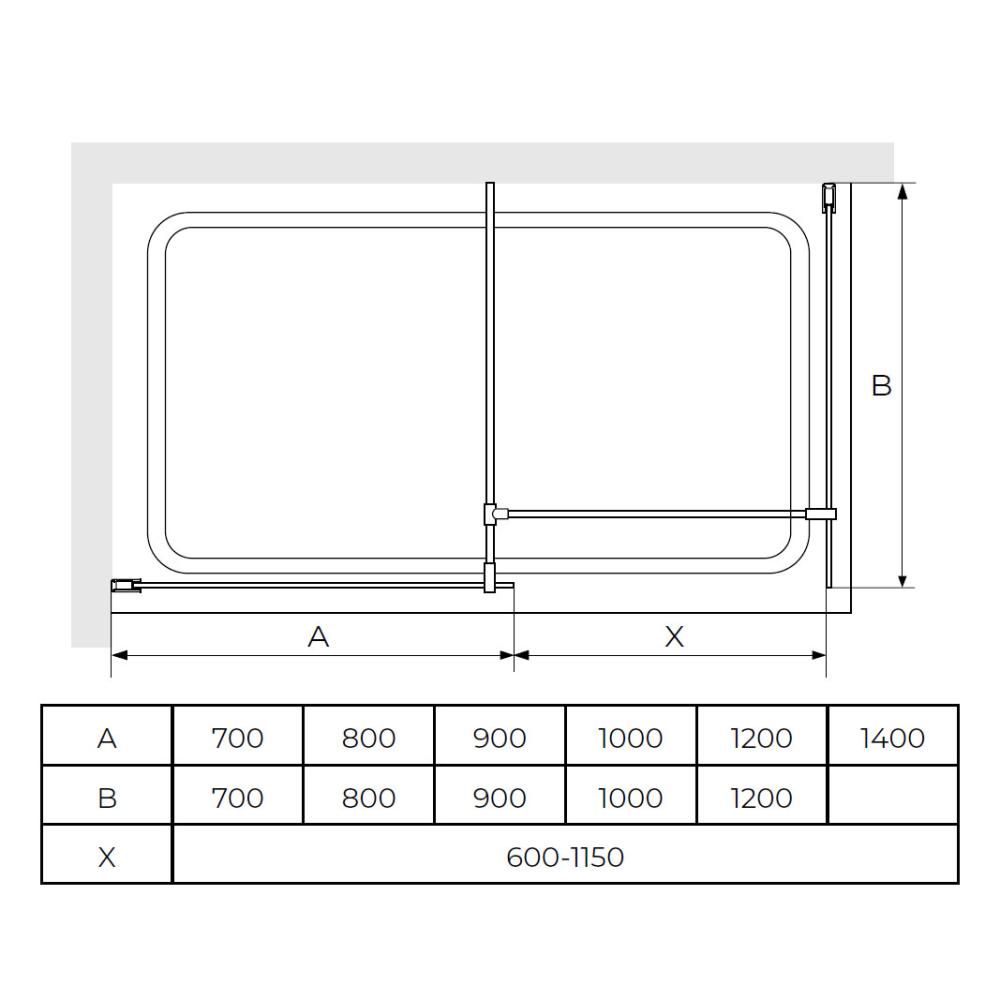 Душевая перегородка RGW WA-021B (WA-011B (2 шт.) + S-1220B), 35102190-84