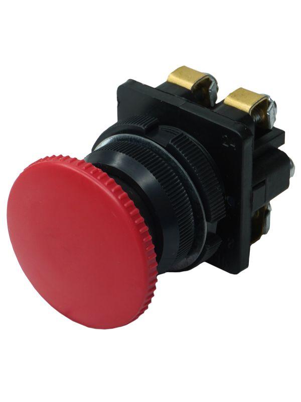 Выключатель кнопочный КЕ-021 У3 исп.2 1НО+1НЗ гриб без фиксации 10А IP40 660В красн. Электротехник ET511659