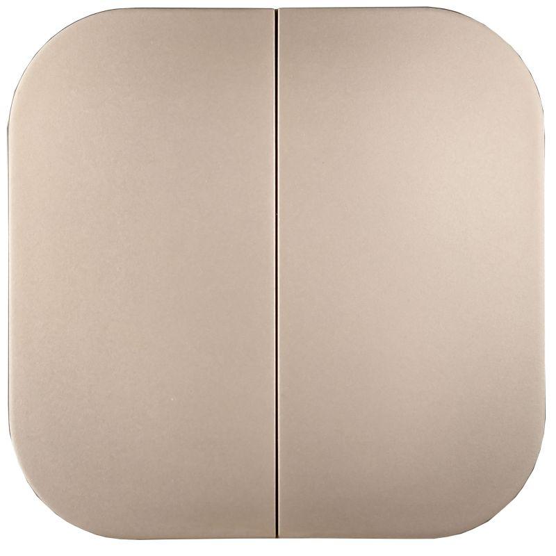 Выключатель 2-кл. ОП GLORY ВС20-2-0-ХШм 10А шампань матов. IEK EVH20-K37M-10