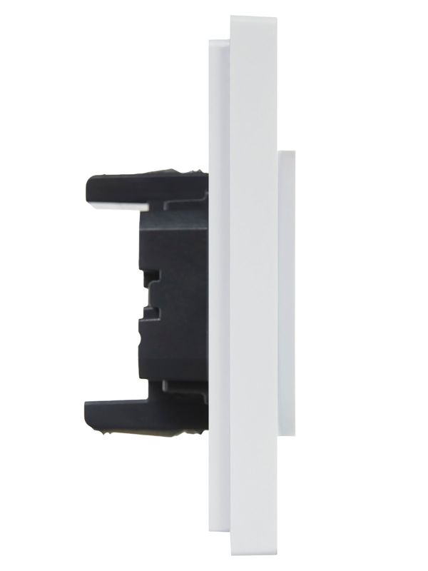 Розетка 2-м СП FORTE&PIANO FP226 10А без заземл. без защ. шторок безвинт. крепл. бел. IEK FP-R20-10-1-K01