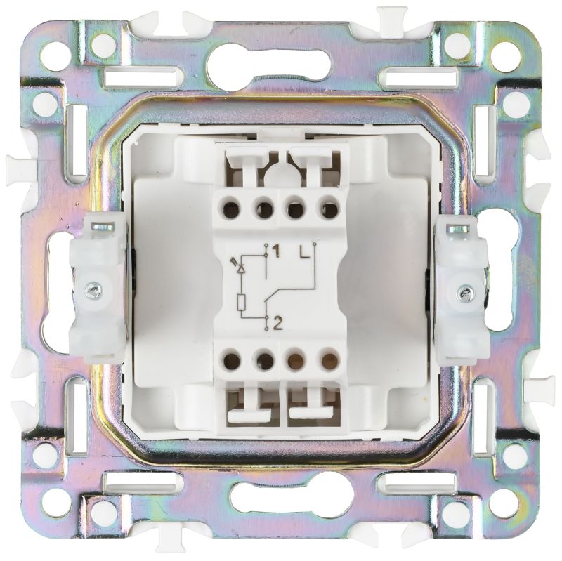 Выключатель проходной 1-кл. SKANDY 10А SK-V08B с индикацией беж. IEK SK-V12-1-10-K10