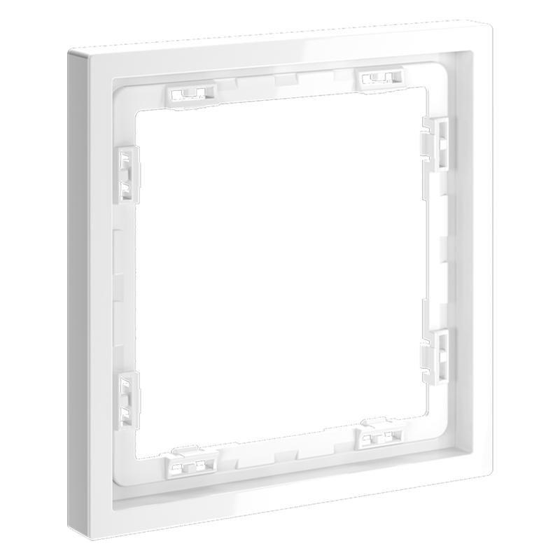 Рамка 1-м S70 пластик. бел. глянцевый Voltum VLS100101