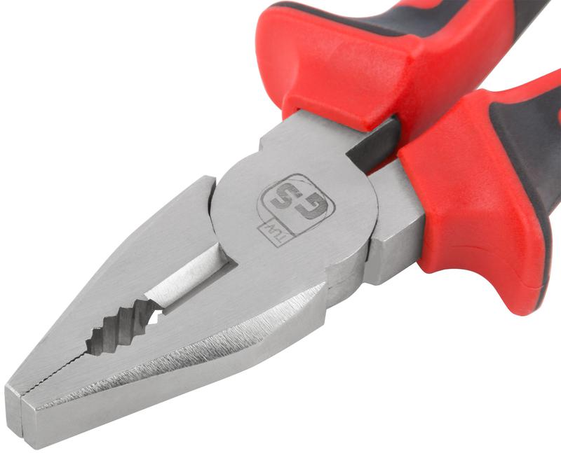 Плоскогубцы комбинированные "Тренд" 180мм двухцветные прорезиненные ручки хром-никелевое покрытие КУРС 47565