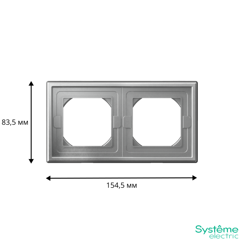 Рамка 2-м ArtGallery IP44 алюм. SE GAL440302