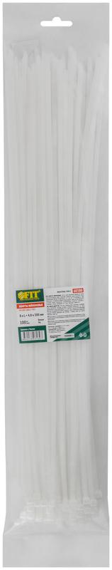 Хомут для проводов 4.8х500мм нейлон. бел. (уп.100шт) FIT 60380