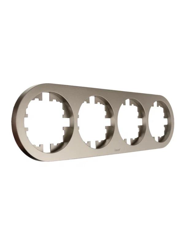 Рамка 4-м OSEN горизонт. круглая титан LEZARD 744-3700-149