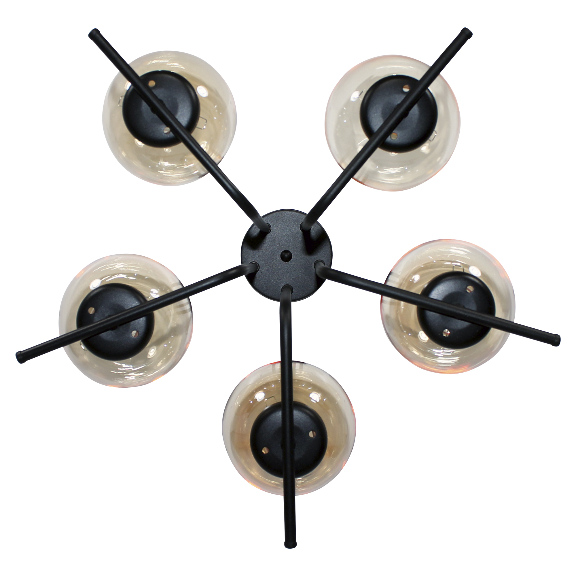 Светильник Лоу 151 черн.муар(Плафон 7590) НПБ 01-5х40-162 Е14  потолочный