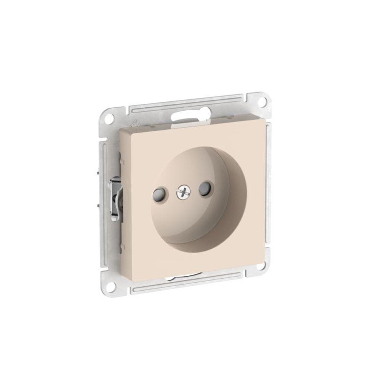 Розетка AtlasDesign 16А без заземл. защ. шторки быстрозажим. клем. механизм беж. SE ATN000249S