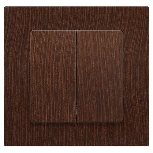 Выключатель 2-кл. СП Accent 6-104-10 10А IP20 250В AL/CU венге Intro Б0063501