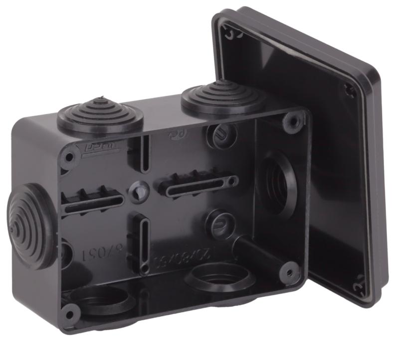 Коробка распаячная для ОП 120х80х50мм УХЛ1 черн. Ruvinil 67051Ч