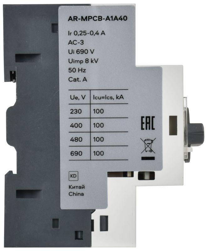 Выключатель автоматический защиты двигателя A1 GV2P 0.24-0.4А ARMAT IEK AR-MPCB-A1A40