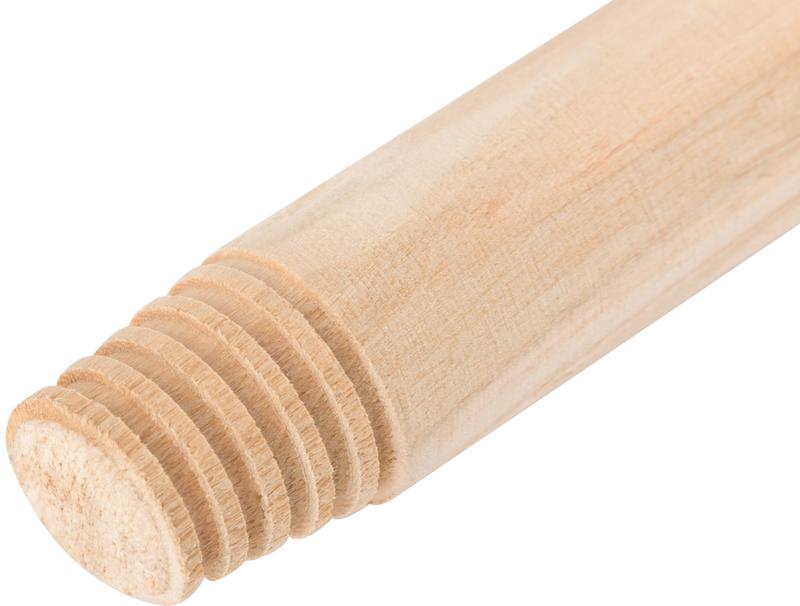 Черенок для метел 1200мм с деревянной резьбой деревянный 68018