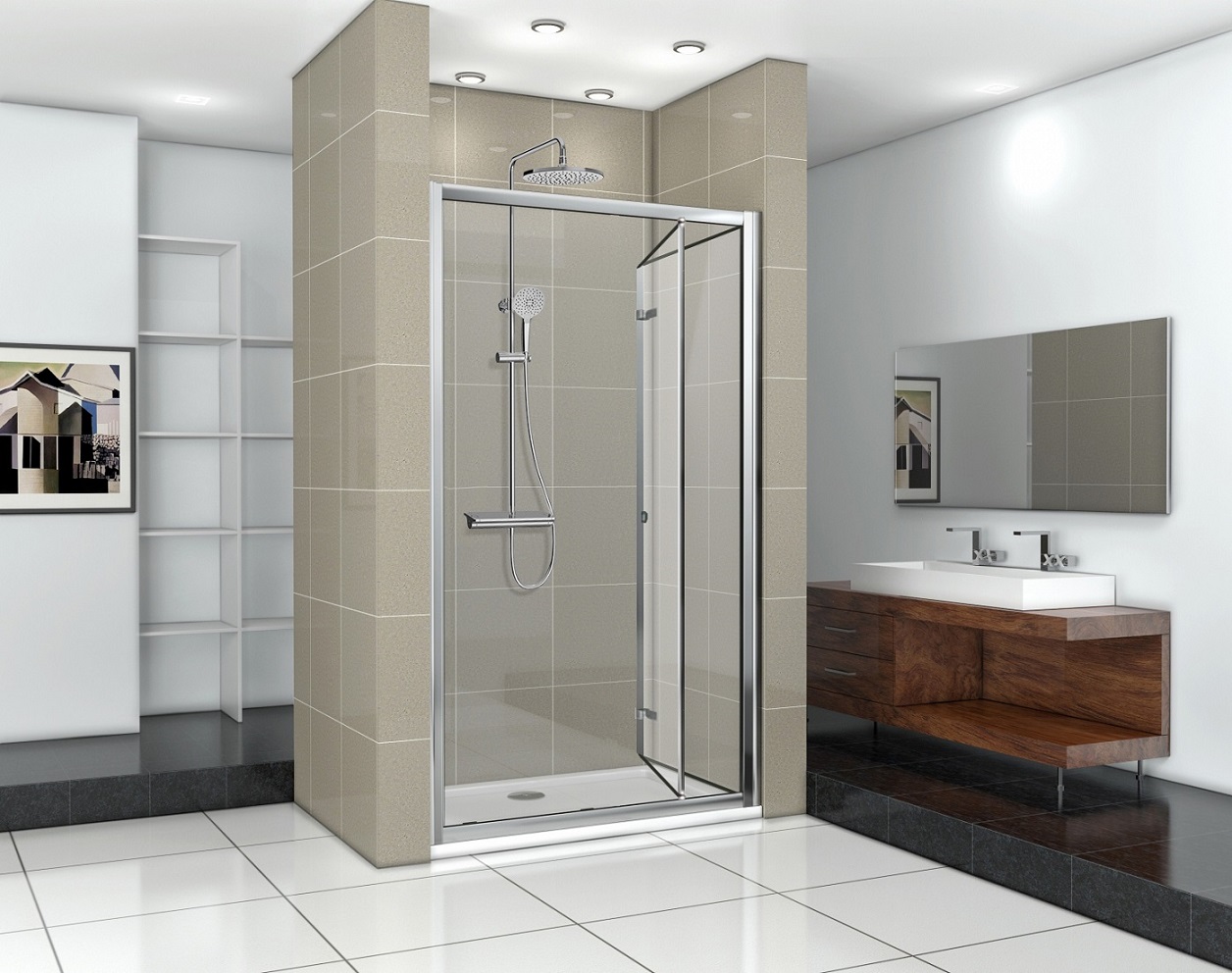 Дверь BELLA D91T душевая в нишу Ceruttispa (90х195)