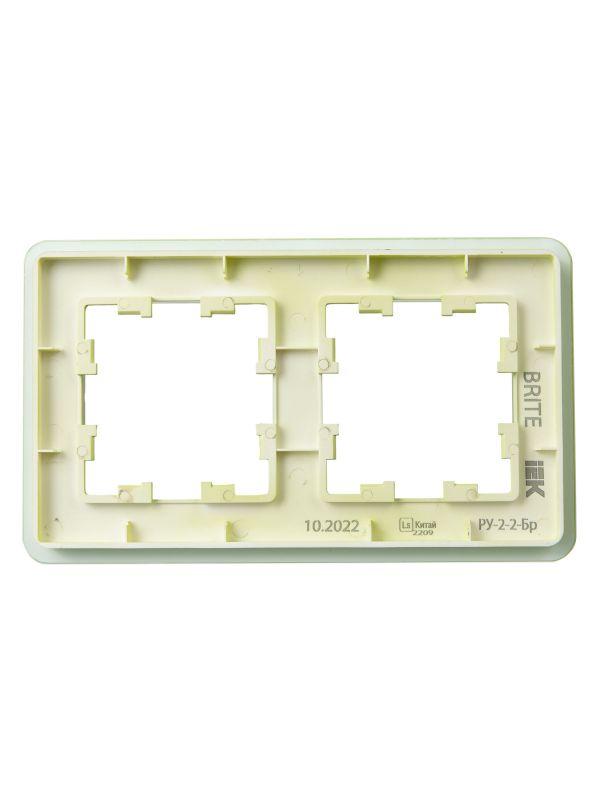 Рамка 2-м BRITE РУ-2-2-Бр стекло эко грин RE IEK BR-M22-G-41-K06