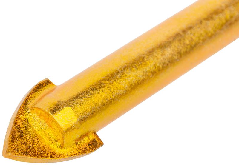 Сверло универсальное по кафелю стеклу керамограниту бетону кирпичу 12х85мм шестигранный U-хвостовик под биту КУРС 35187