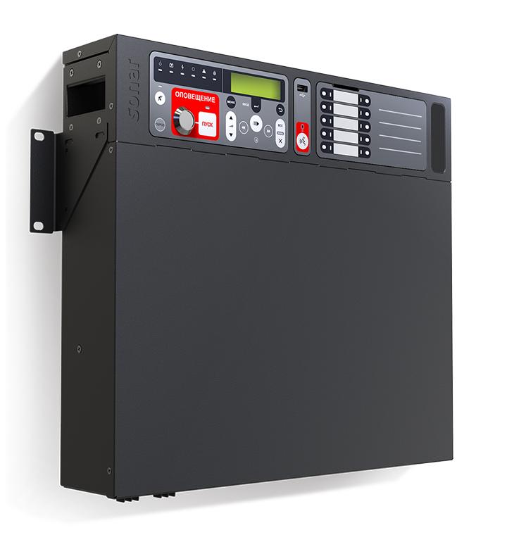 Прибор управления оповещением пожарный SPM; SPM-B10025-AW 250Вт 10зон/10 линий оповещ. прием сигнала от ОПС по АЛС уст. на стену Sonar Rbz-219755
