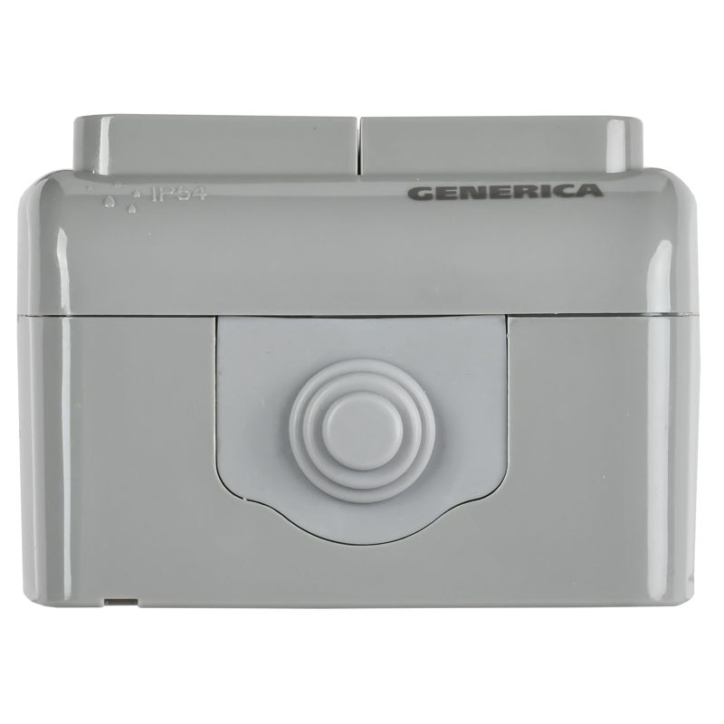 Выключатель 2-кл 1п ОП AQUATIC ВС-20-2-0-А 10А IP54 GENERICA EVA20-K03-10-54