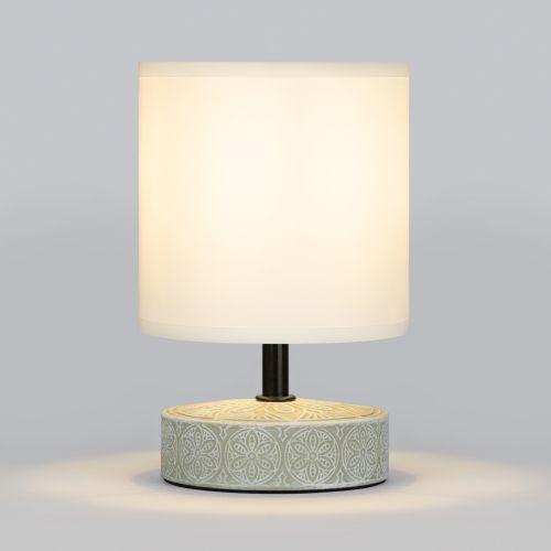 Лампа настольная Eleanor 7070-501 1хE14 40Вт керамика беж. бел. Rivoli Б0057269