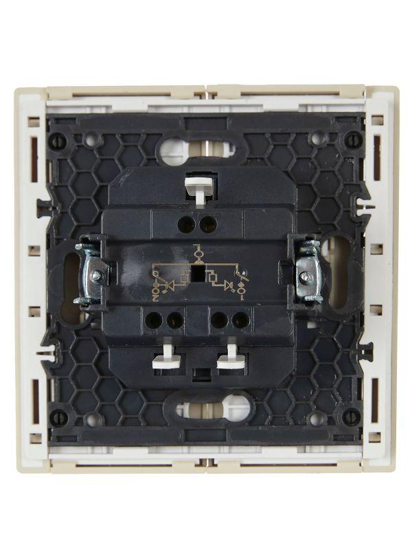 Выключатель 2-кл. СП FORTE&PIANO 10А FP406 с индикацией ваниль IEK FP-V20-1-10-1-K10