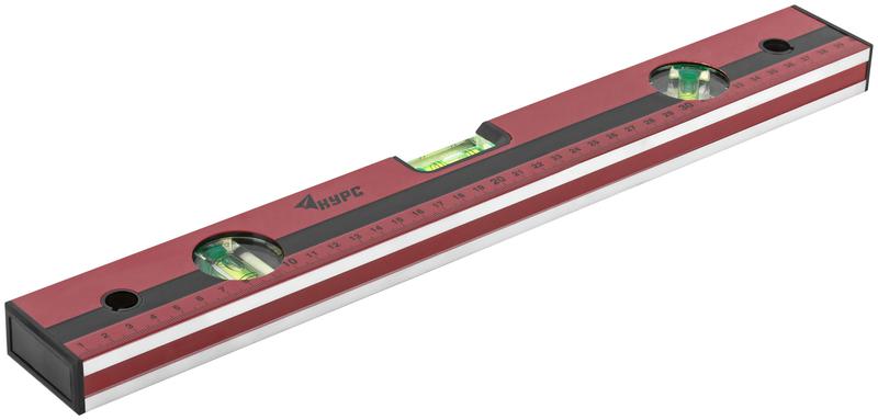 Уровень "Оптима" 400мм 3 глазка фрезерованная рабочая грань красн. корпус КУРС 18021