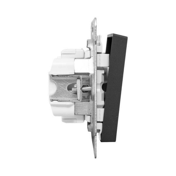 Выключатель кнопочный 1-кл. СП Эпика механизм черн. EKF UP1-SWB-13