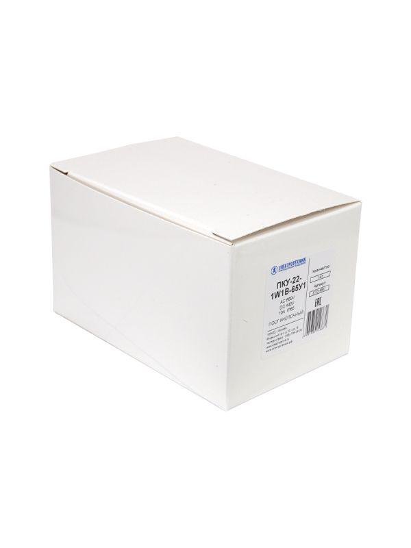 Пост управления ПКУ-22-1W1B-65У1 1 цилиндр с подсветкой 24В AC/DC НО IP65 зел. Электротехник ET014867