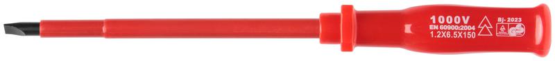 Отвертка изолированная 1000В CrV сталь пластик. ручка 6.5х150мм SL FIT 55804