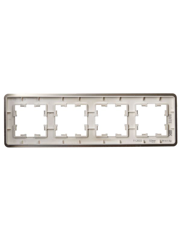 Рамка 4-м BRITE РУ-4-1-Бр метал. шампань RE AL IEK BR-M42-M-21-K37