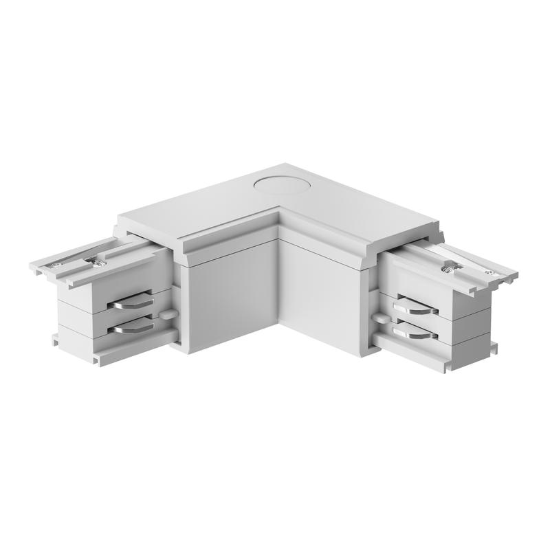 Коннектор угловой внешн. Trinity бел. Voltega TRA-VGL005CL-31W-L