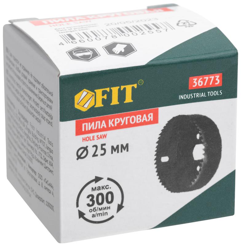 Пила круговая инструментальная сталь 25мм FIT 36773