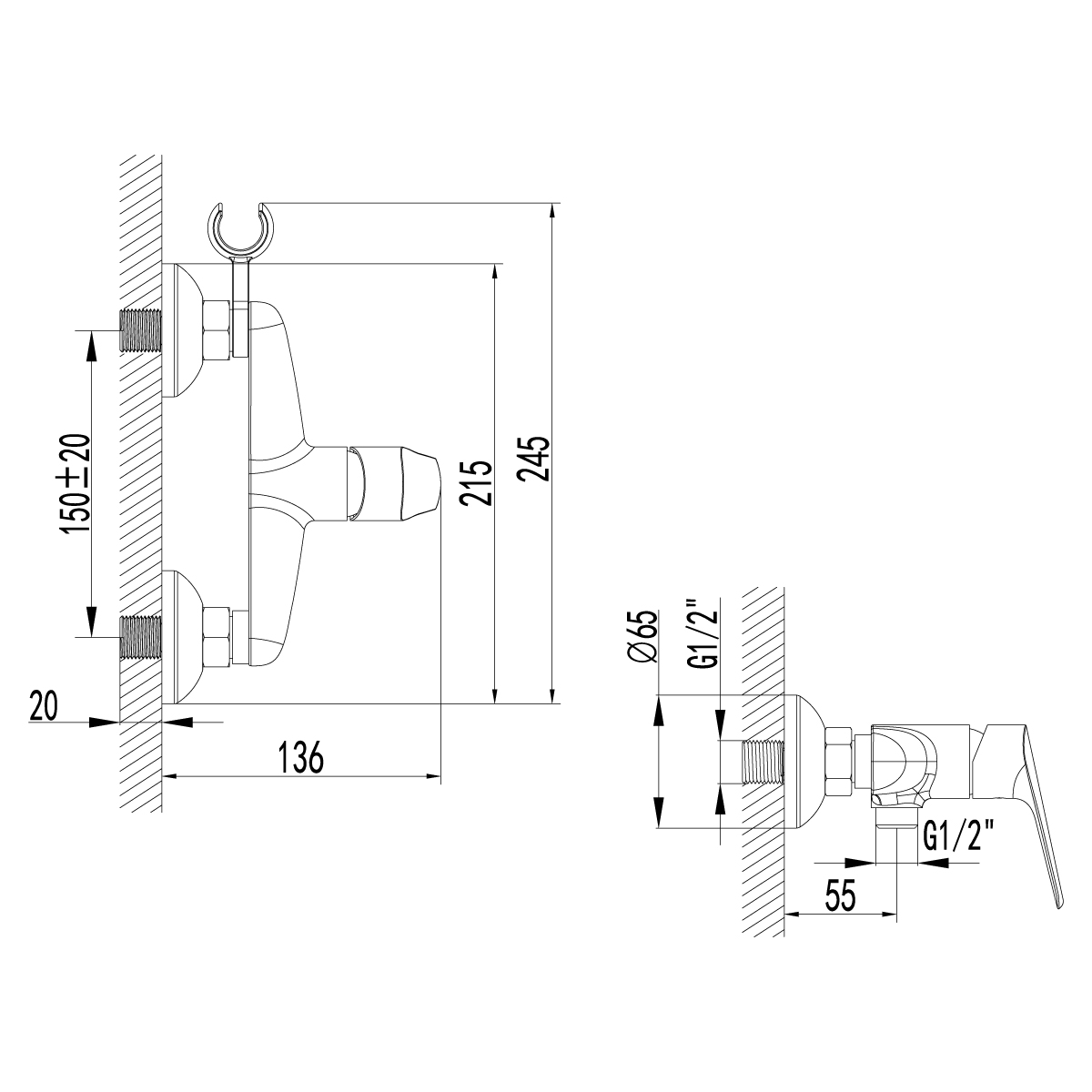 Смеситель для ванны Lemark Partner (LM6559C)