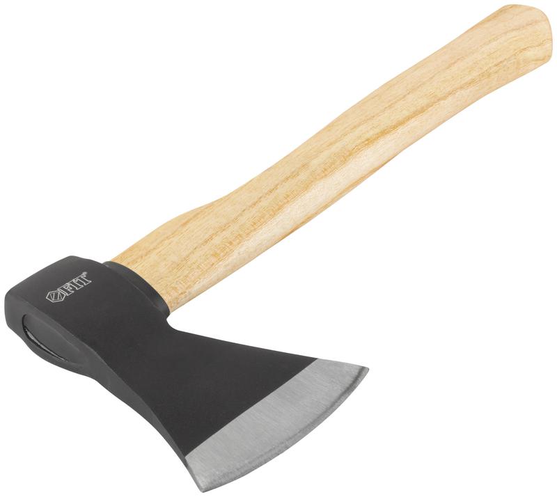 Топор 800г деревянная полированная ручка; кованая усилен. сталь FIT 46138
