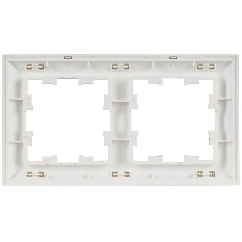 Рамка 2-м BRITE РУ-2-БрАБ арктич. бел./бел. IEK BR-M22-12-K91