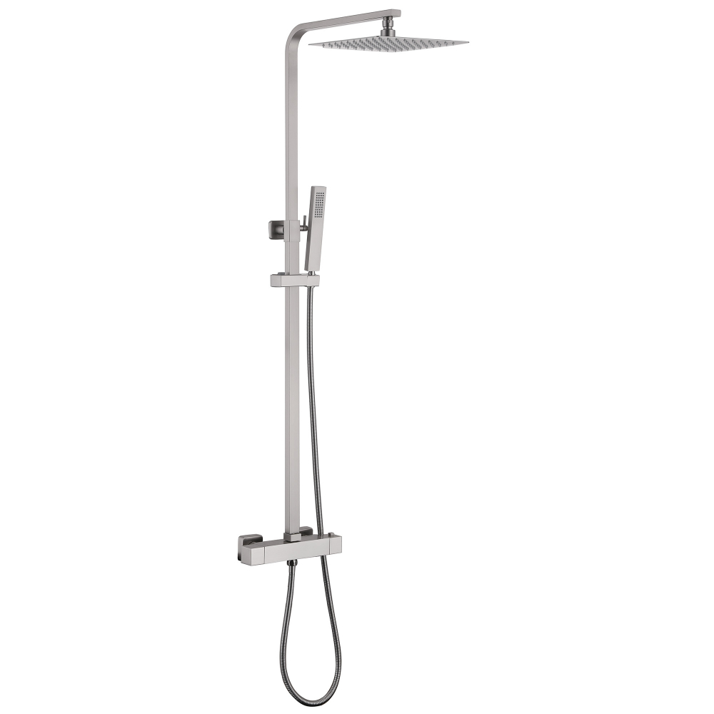 Душевая стойка ABBER Daheim AF8260SPL с термостатом без излива, сатин